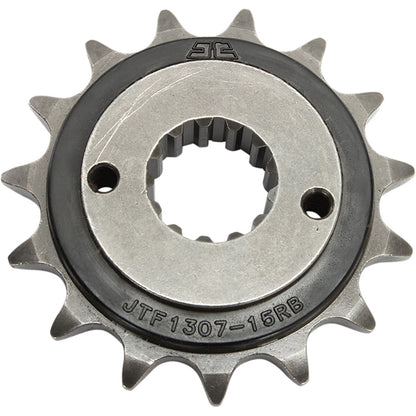 Piñon de Acero 15 Dientes Con Goma JTF1307 JT Sprockets JTF1307.15RB
