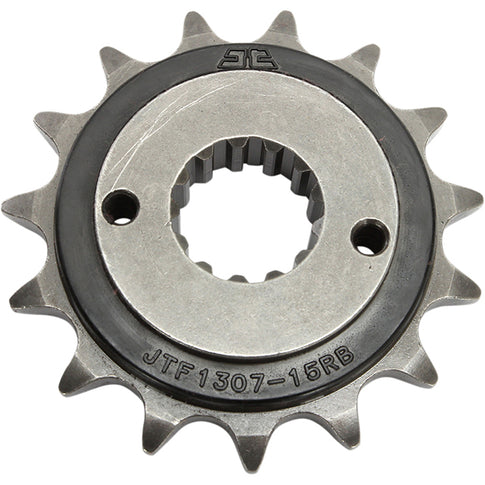Piñon de Acero 15 Dientes Con Goma JTF1307 JT Sprockets JTF1307.15RB