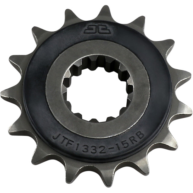 Piñon de Acero 15 Dientes Con Goma JTF1332 JT Sprockets JTF1332.15RB