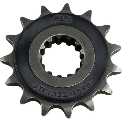 Piñon de Acero 15 Dientes Con Goma JTF1332 JT Sprockets JTF1332.15RB