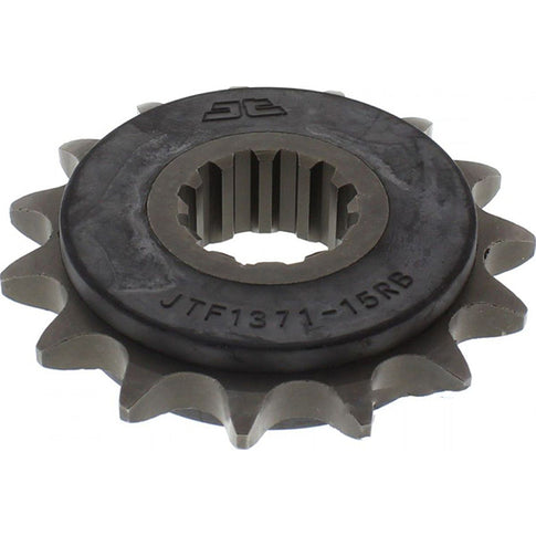 Piñon de Acero 15 Dientes Con Goma JTF1371 JT Sprockets JTF1371.15RB