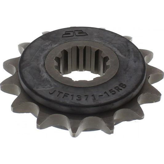 Piñon de Acero 15 Dientes Con Goma JTF1371 JT Sprockets JTF1371.15RB