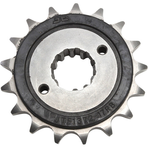 Piñon de Acero 17 Dientes Con Goma JTF1372 JT Sprockets JTF1372.17RB