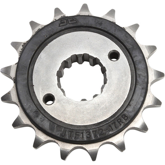 Piñon de Acero 17 Dientes Con Goma JTF1372 JT Sprockets JTF1372.17RB