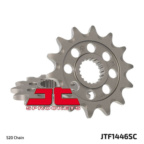 Piñon de acero antibarro Kawasaki KXF 250 4T 2006-20 Z-14 JT Sprockets JTF1446.14SC