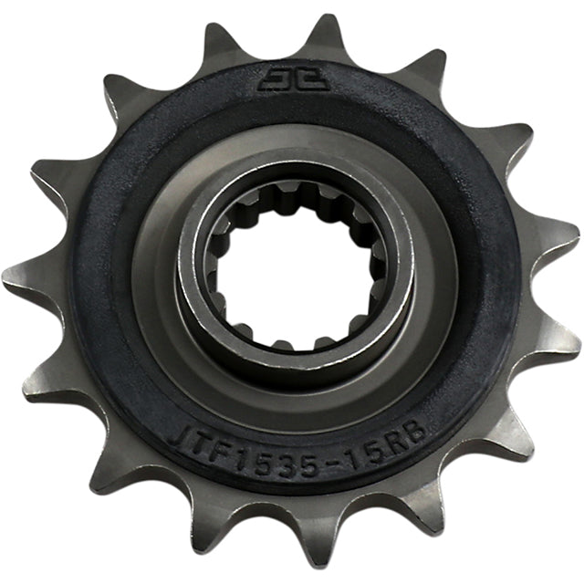 Piñon de Acero 15 Dientes Con Goma JTF1535 JT Sprockets JTF1535.15RB