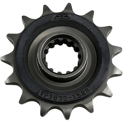 Piñon de Acero 15 Dientes Con Goma JTF1535 JT Sprockets JTF1535.15RB