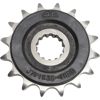 Piñon de Acero 16 Dientes Con Goma JTF1536 JT Sprockets JTF1536.16RB