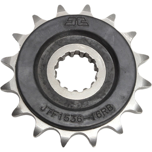 Piñon de Acero 16 Dientes Con Goma JTF1536 JT Sprockets JTF1536.16RB