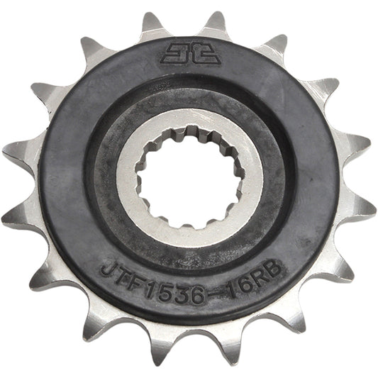 Piñon de Acero 16 Dientes Con Goma JTF1536 JT Sprockets JTF1536.16RB