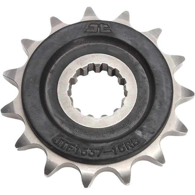Piñon de Acero 15 Dientes Con Goma JTF1537 JT Sprockets JTF1537.15RB