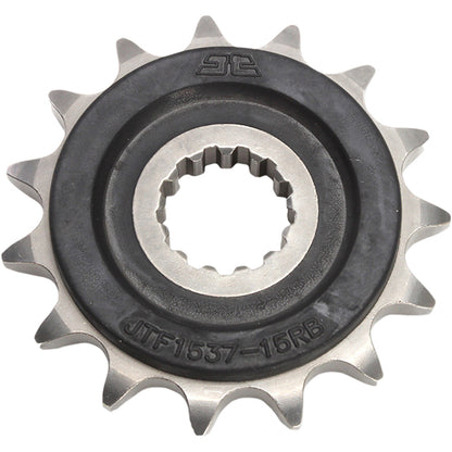 Piñon de Acero 15 Dientes Con Goma JTF1537 JT Sprockets JTF1537.15RB