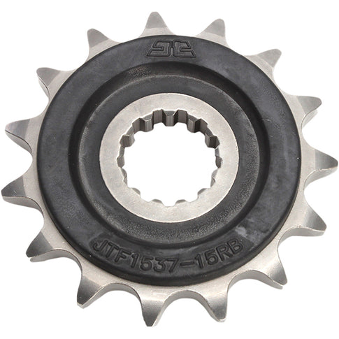 Piñon de Acero 15 Dientes Con Goma JTF1537 JT Sprockets JTF1537.15RB