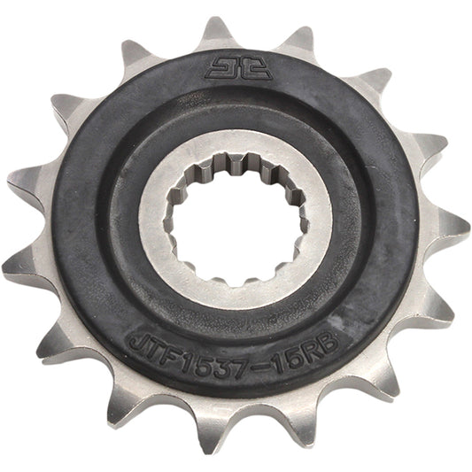 Piñon de Acero 15 Dientes Con Goma JTF1537 JT Sprockets JTF1537.15RB