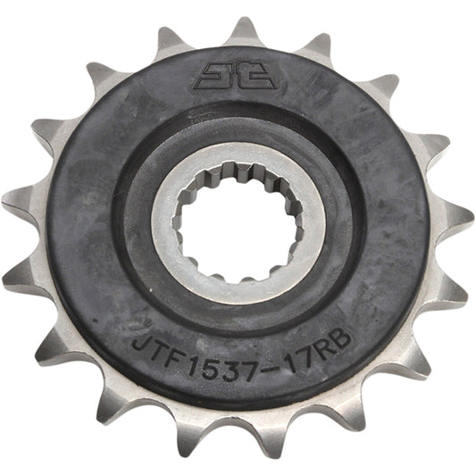 Piñon de Acero 17 Dientes Con Goma JTF1537 JT Sprockets JTF1537.17RB