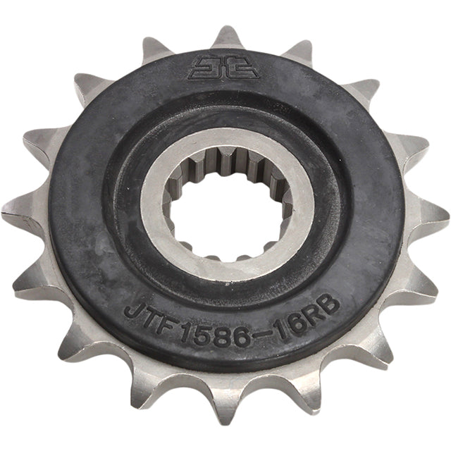 Piñon de Acero 16 Dientes Con Goma JTF1586 JT Sprockets JTF1586.16RB