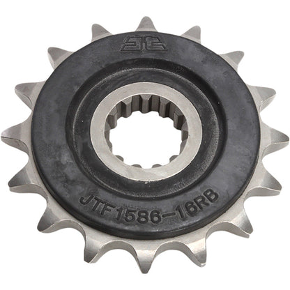 Piñon de Acero 16 Dientes Con Goma JTF1586 JT Sprockets JTF1586.16RB