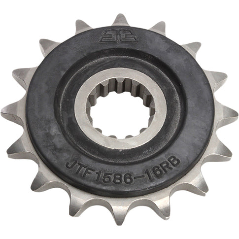 Piñon de Acero 16 Dientes Con Goma JTF1586 JT Sprockets JTF1586.16RB