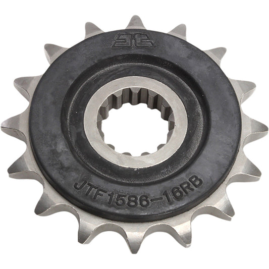 Piñon de Acero 16 Dientes Con Goma JTF1586 JT Sprockets JTF1586.16RB