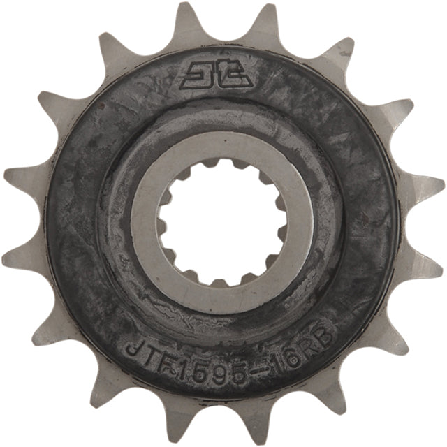 Piñon de Acero 16 Dientes Con Goma JTF1595 JT Sprockets JTF1595.16RB