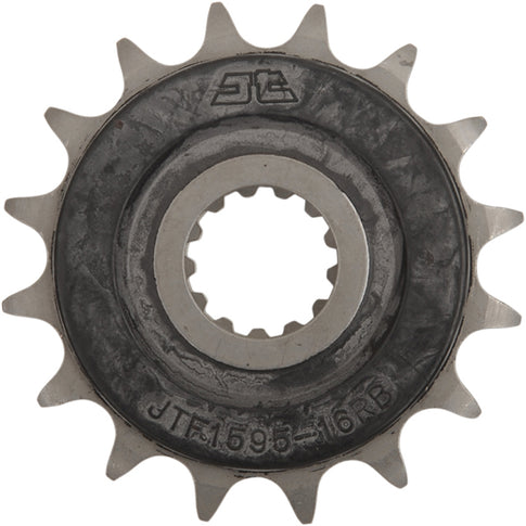 Piñon de Acero 16 Dientes Con Goma JTF1595 JT Sprockets JTF1595.16RB