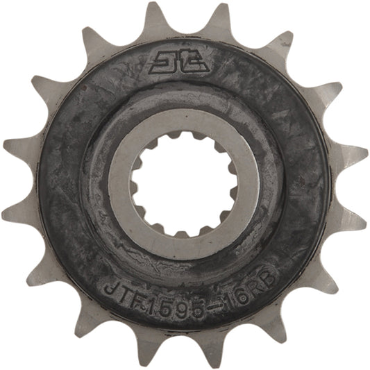 Piñon de Acero 16 Dientes Con Goma JTF1595 JT Sprockets JTF1595.16RB