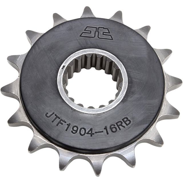 Piñon de Acero 16 Dientes Con Goma JTF1904 JT Sprockets JTF1904.16RB