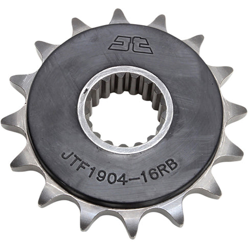 Piñon de Acero 16 Dientes Con Goma JTF1904 JT Sprockets JTF1904.16RB