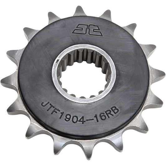 Piñon de Acero 16 Dientes Con Goma JTF1904 JT Sprockets JTF1904.16RB