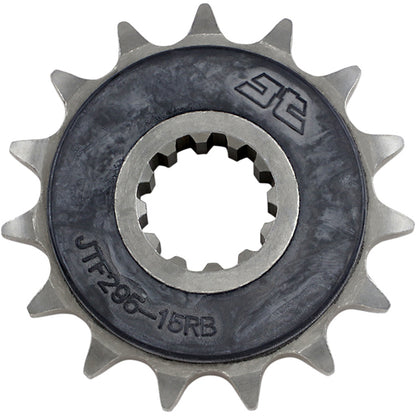 Piñon de Acero 15 Dientes Con Goma JTF296 JT Sprockets JTF296.15RB