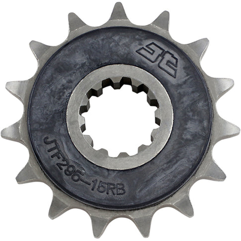 Piñon de Acero 15 Dientes Con Goma JTF296 JT Sprockets JTF296.15RB