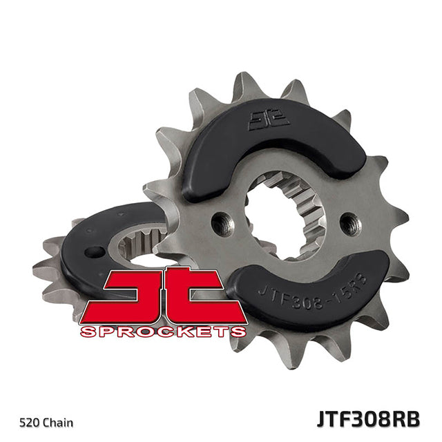 Piñon de Acero 15 Dientes Con Goma JTF308 JT Sprockets JTF308.15RB