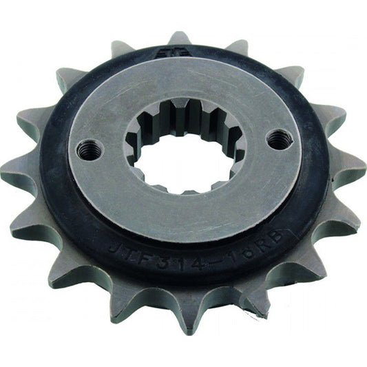 Piñon de Acero 16 Dientes Con Goma JTF314 JT Sprockets JTF314.16RB
