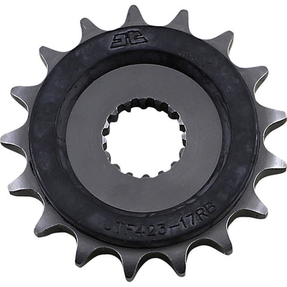 Piñon de Acero 17 Dientes Con Goma JTF423 JT Sprockets JTF423.17RB