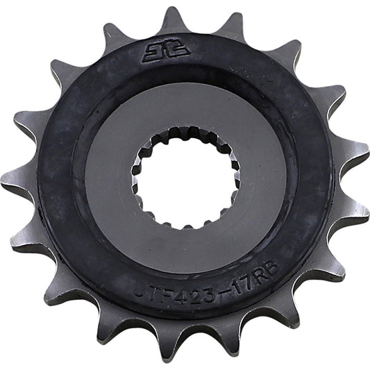 Piñon de Acero 17 Dientes Con Goma JTF423 JT Sprockets JTF423.17RB