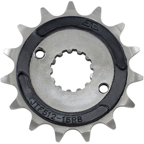 Piñon de Acero 15 Dientes Con Goma JTF512 JT Sprockets JTF512.15RB