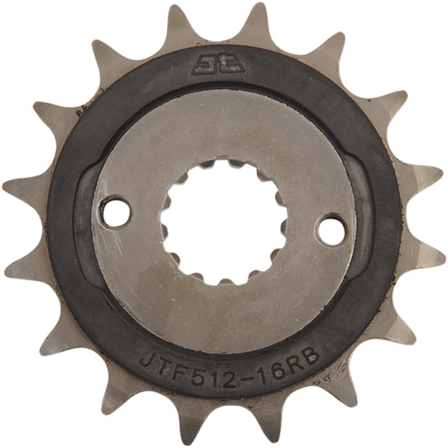 Piñon de Acero 16 Dientes Con Goma JTF512 JT Sprockets JTF512.16RB