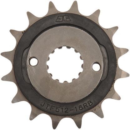 Piñon de Acero 16 Dientes Con Goma JTF512 JT Sprockets JTF512.16RB