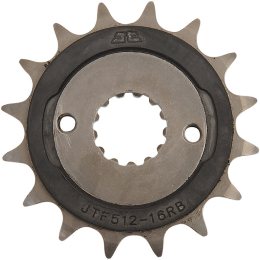 Piñon de Acero 16 Dientes Con Goma JTF512 JT Sprockets JTF512.16RB