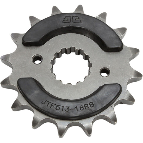 Piñon de Acero 16 Dientes Con Goma JTF513 JT Sprockets JTF513.16RB