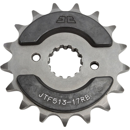 Piñon de Acero 17 Dientes Con Goma JTF513 JT Sprockets JTF513.17RB