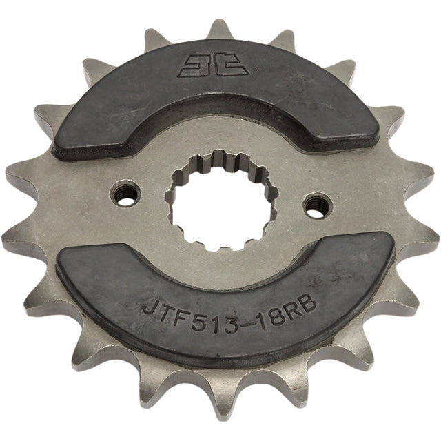 Piñon de Acero 18 Dientes Con Goma JTF513 JT Sprockets JTF513.18RB