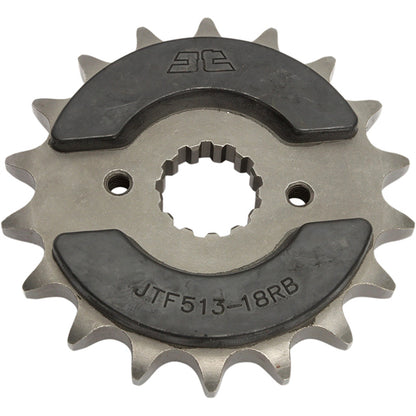 Piñon de Acero 18 Dientes Con Goma JTF513 JT Sprockets JTF513.18RB
