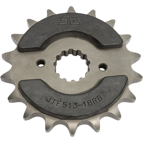 Piñon de Acero 18 Dientes Con Goma JTF513 JT Sprockets JTF513.18RB