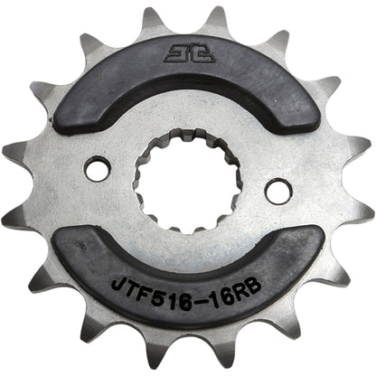 Piñon de Acero 16 Dientes Con Goma JTF516 JT Sprockets JTF516.16RB