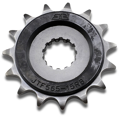 Piñon de acero con goma Kawasaki Z650 / Yamaha MT-03 Z-15 JT Sprockets JTF565.15RB