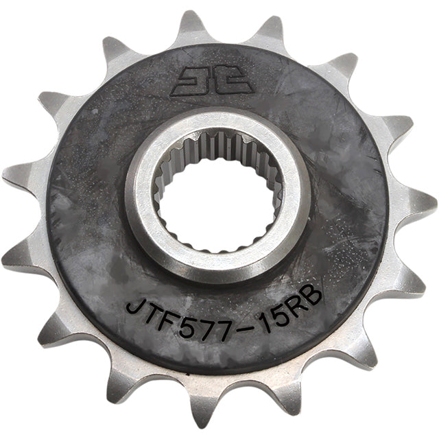 Piñon de Acero 15 Dientes Con Goma JTF577 JT Sprockets JTF577.15RB