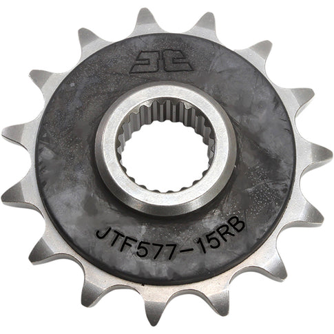 Piñon de Acero 15 Dientes Con Goma JTF577 JT Sprockets JTF577.15RB
