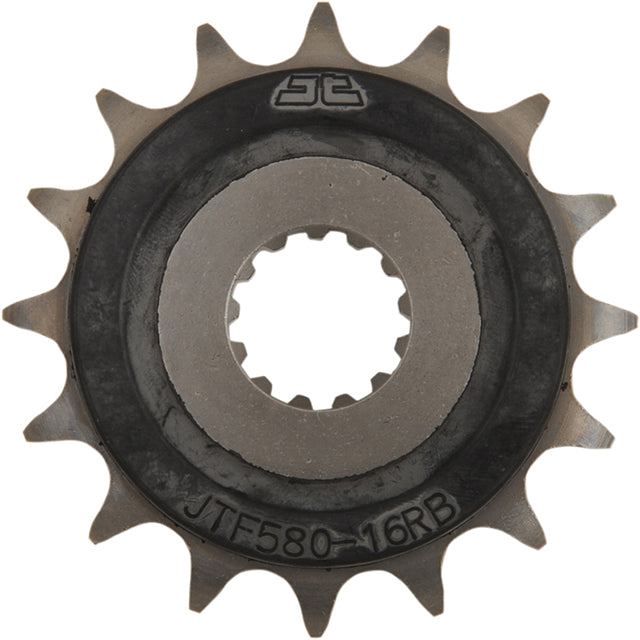 Piñon de Acero 16 Dientes Con Goma JTF580 JT Sprockets JTF580.16RB