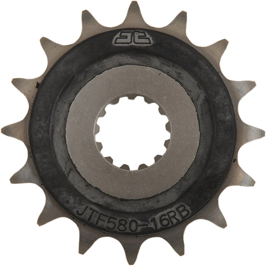 Piñon de Acero 16 Dientes Con Goma JTF580 JT Sprockets JTF580.16RB